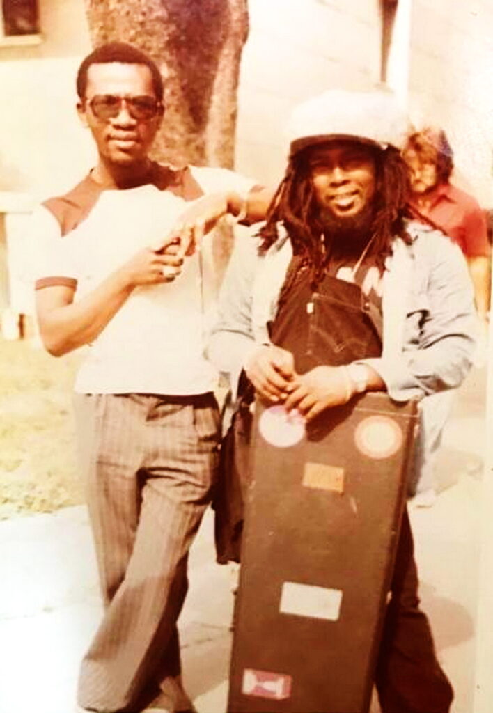Leroy Brown with Legendary bassist Robbie Shakespeare 